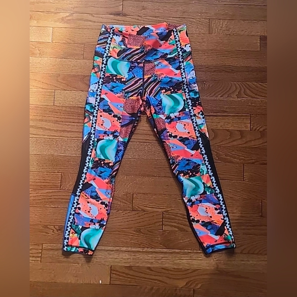 Under Armour Colorful Heat Gear Compression Ankle Leggings Women's Sz M